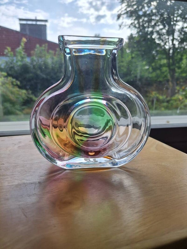 Riihimäen lasi, Borabora maljakko, (pienempi koko 14cm) Helena tynell