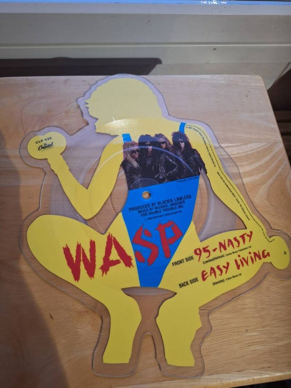 WASP picture single vinyyli 1986