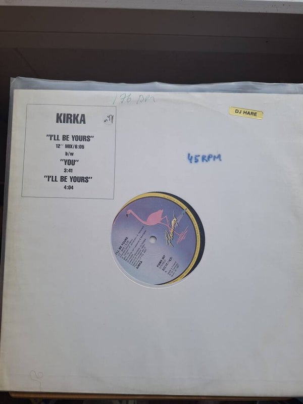 Kirka "I'LL be yours, Maxi single. 1987. Flamingo saatekirjeellä. (MN-)