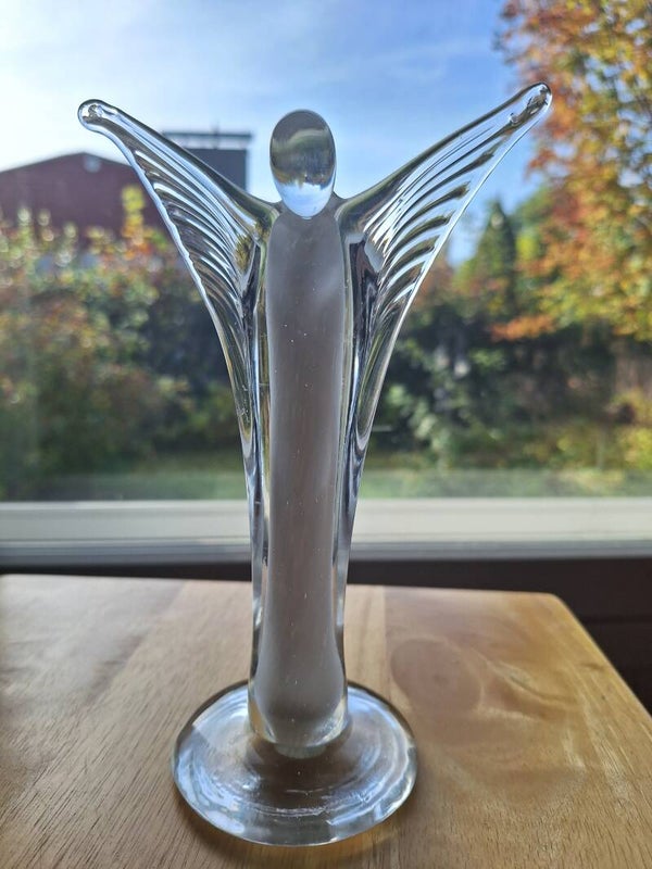 Glas Ateljee Carelia, Lasienkeli. 17cm. KIrkaslasi.