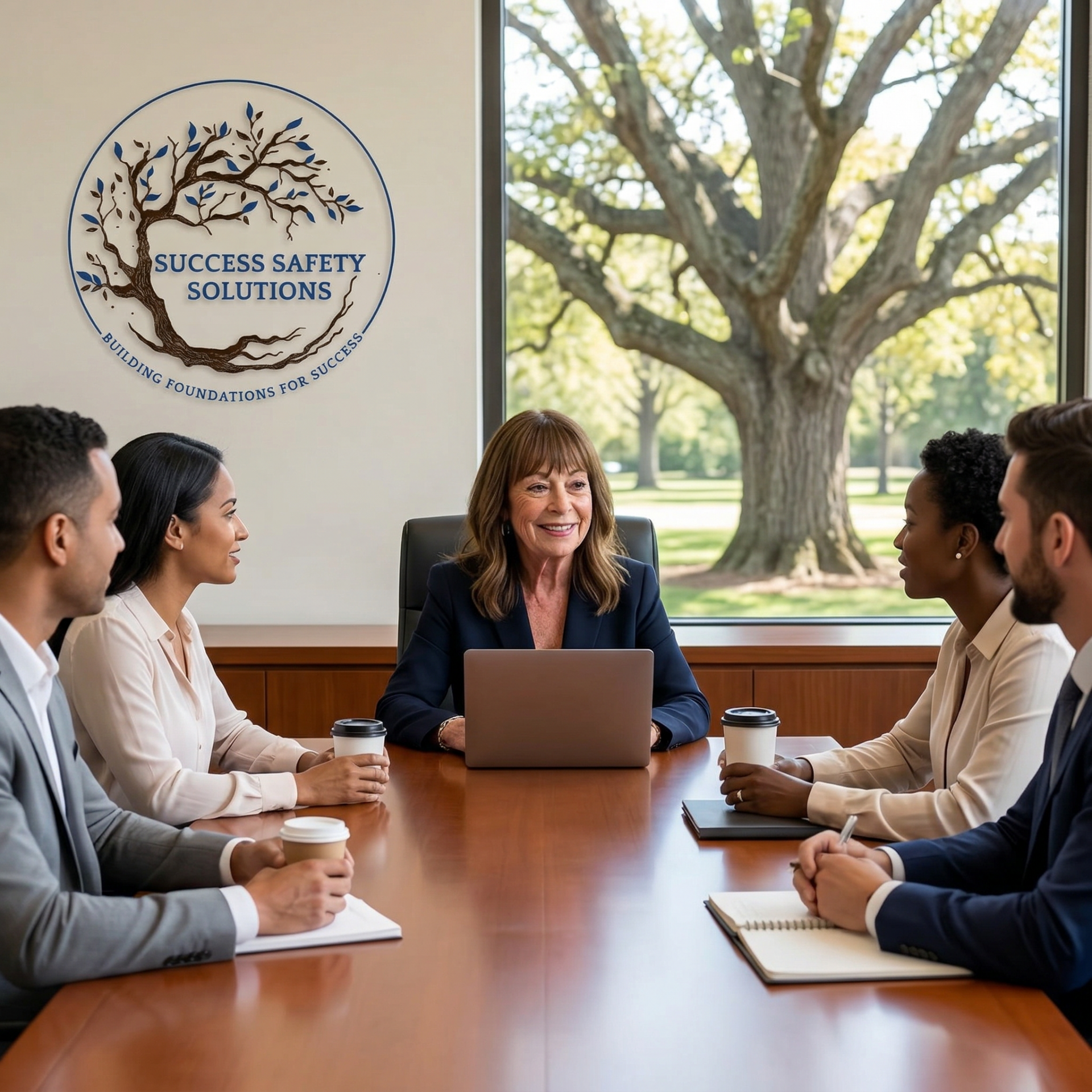 Safety Compliance Services | Alberta OHS & COR Support | Image of a women holding a board meeting