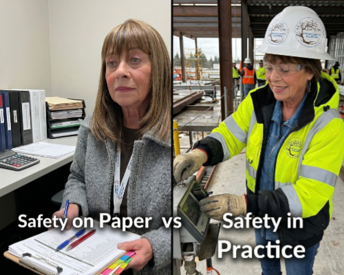 COR Alberta | Image of a women in a office and in the field with PPE