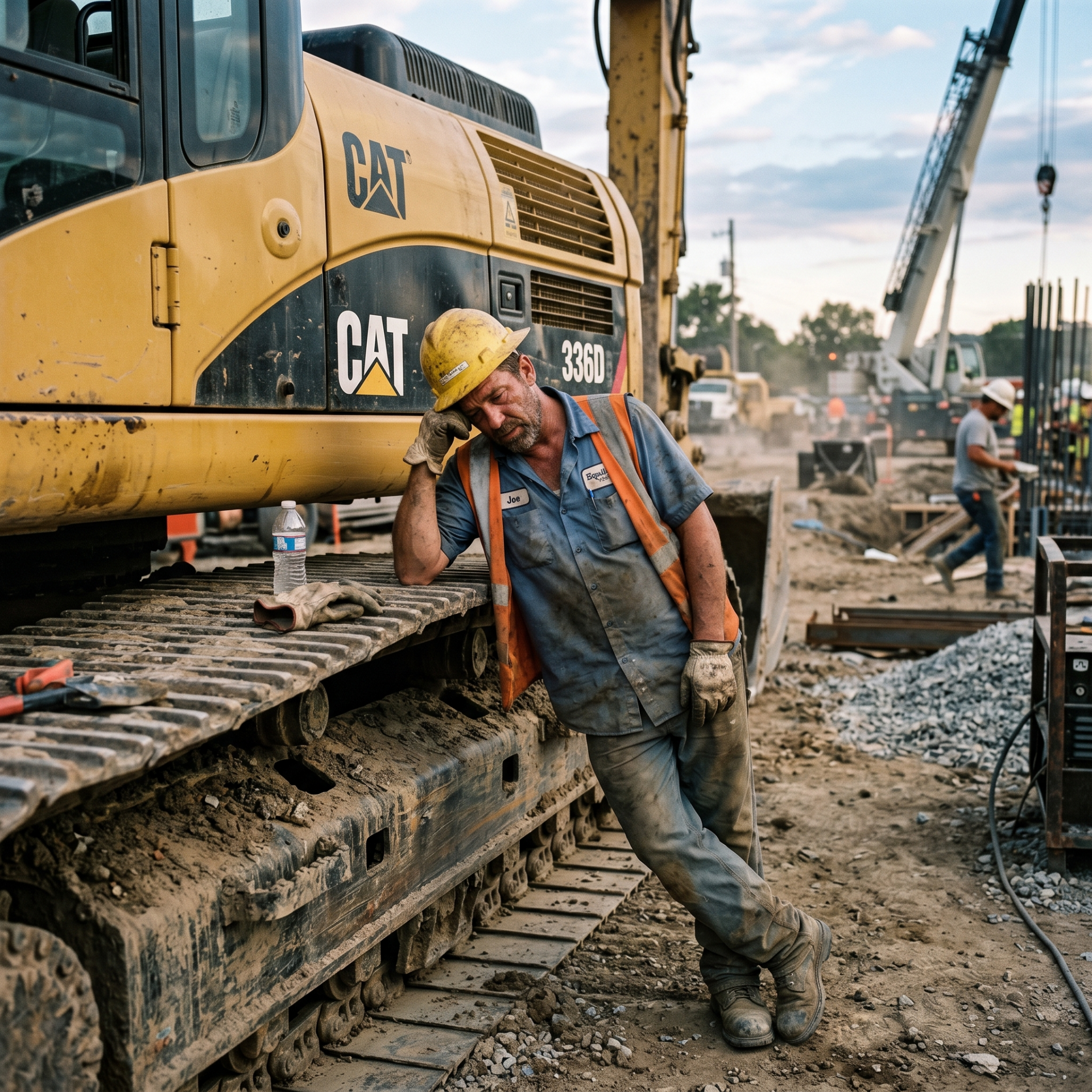 Fatiguie and Workplace Safety | An image of a man slouched over a desk tired