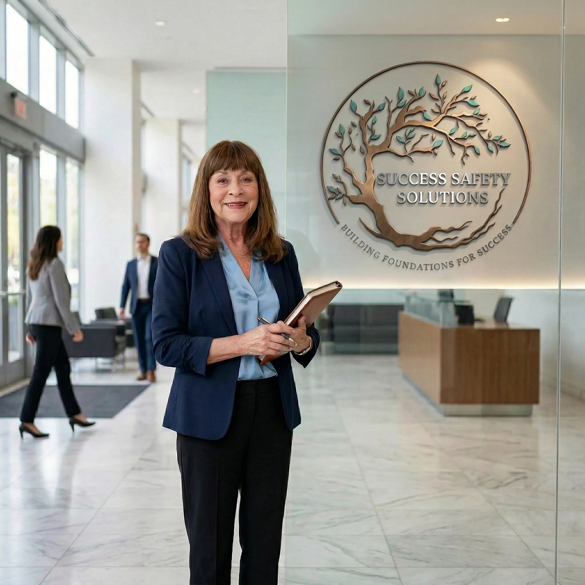 Safety Solutions Alberta | Success Safety Solutions | Image of a Women smiling and holding a book 