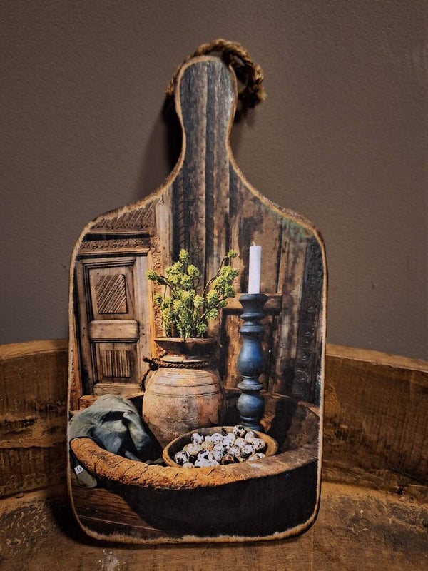 Houten decobordjes serveerplank Ronde houten schaal