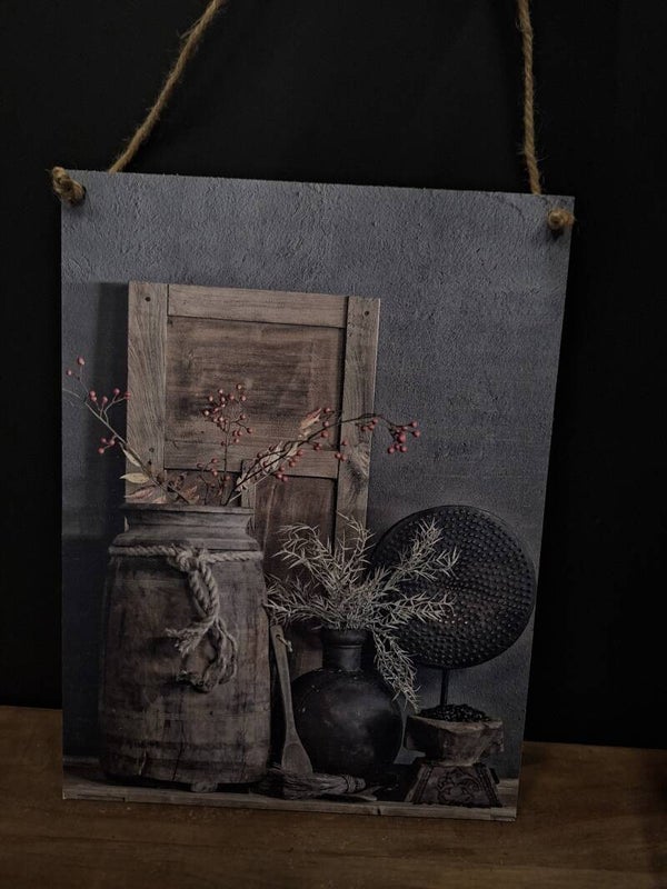 Decoratiebordjes luik , pot (ophangemogelijkheid)