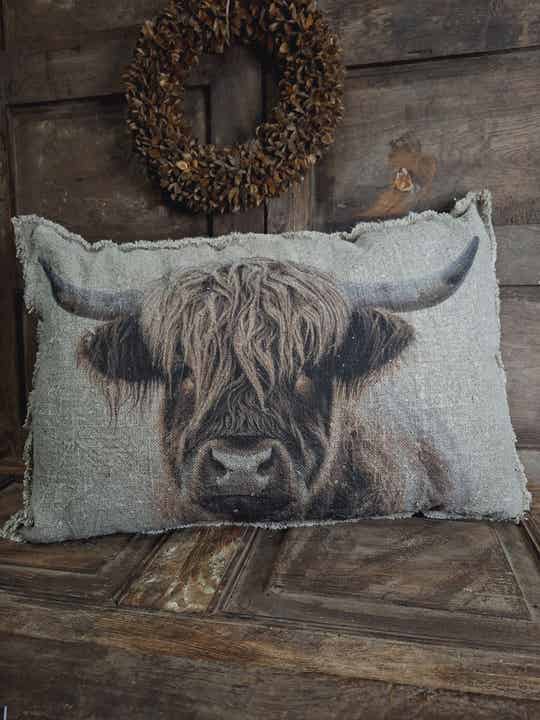 Shabby kussen hooglander