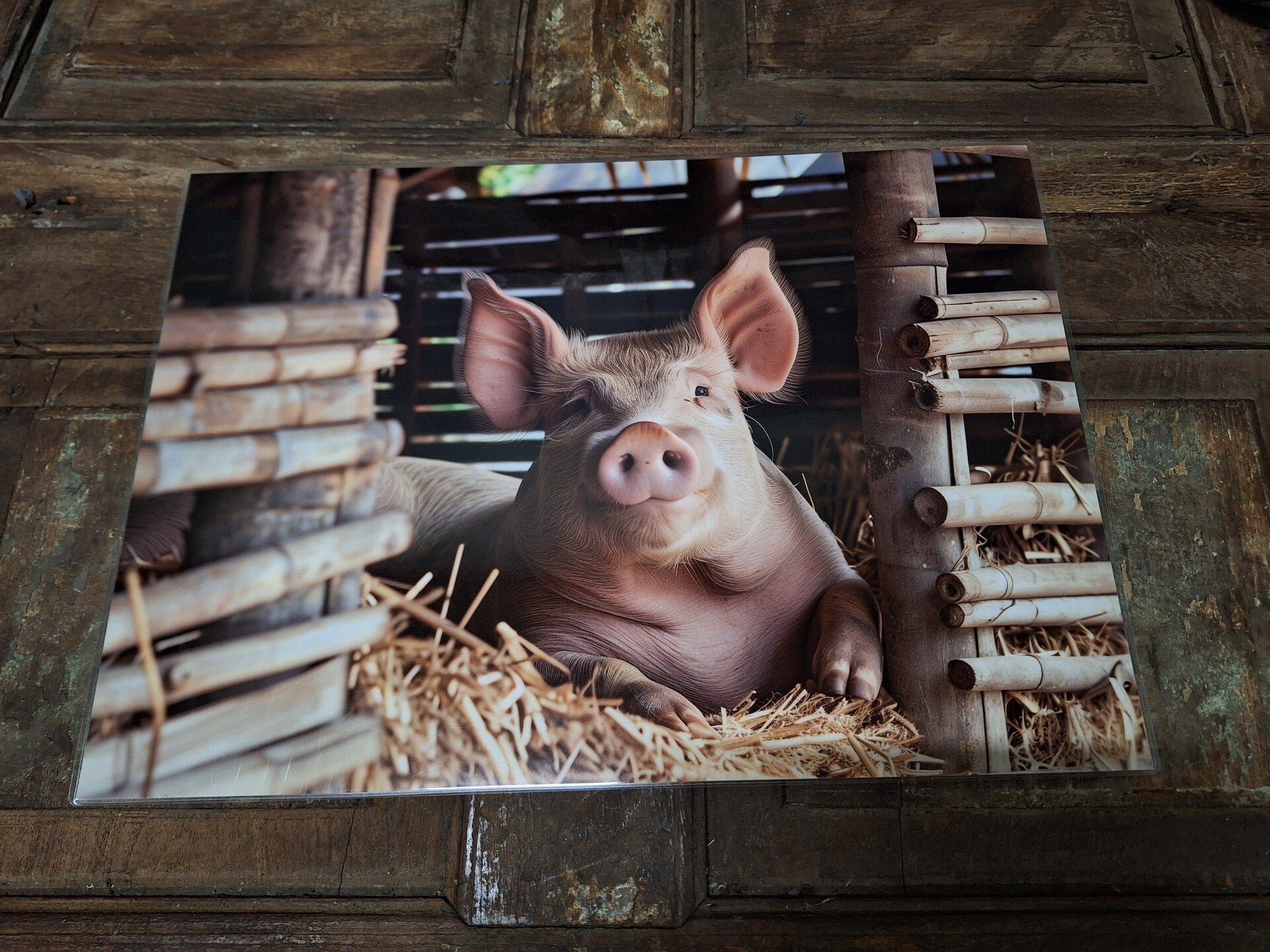 Placemat 'varkentje stal'