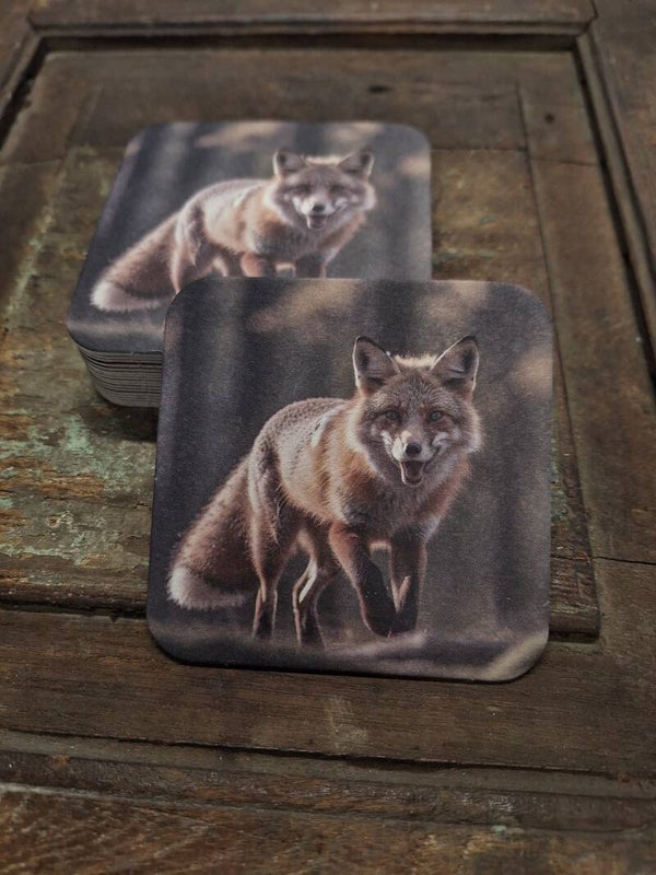 Viltjes onderzetters vos in bos 20 stuks