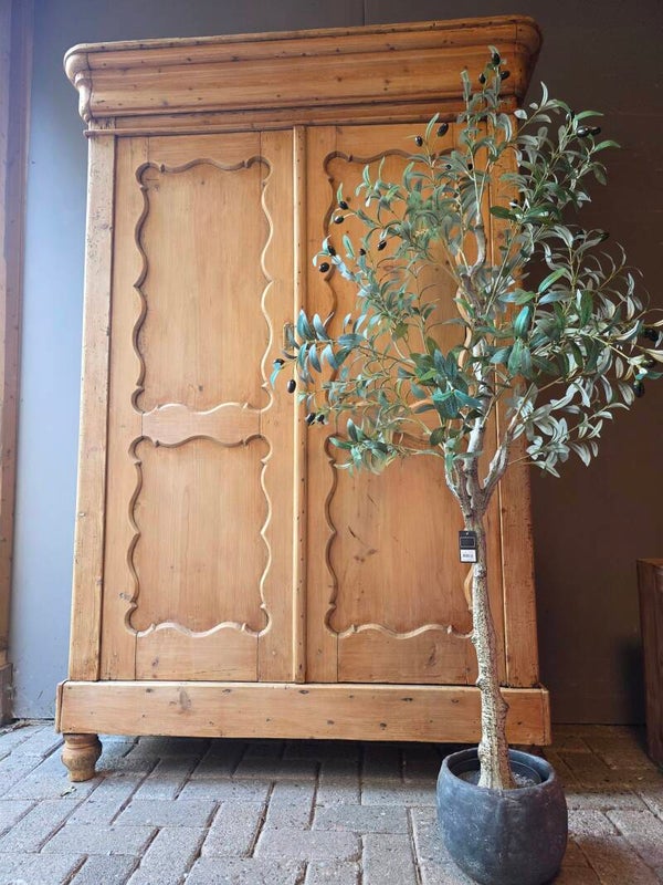 Grenen biedermeier linnenkast kledingkast