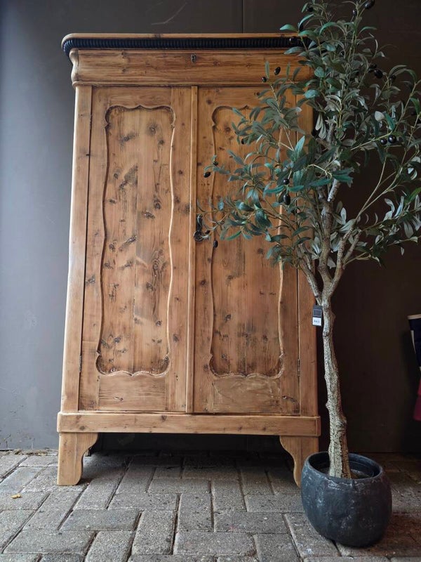 Grenen biedermeier meidenkast kledingkast