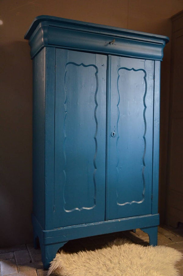 Biedermeier Meidenkast blauw