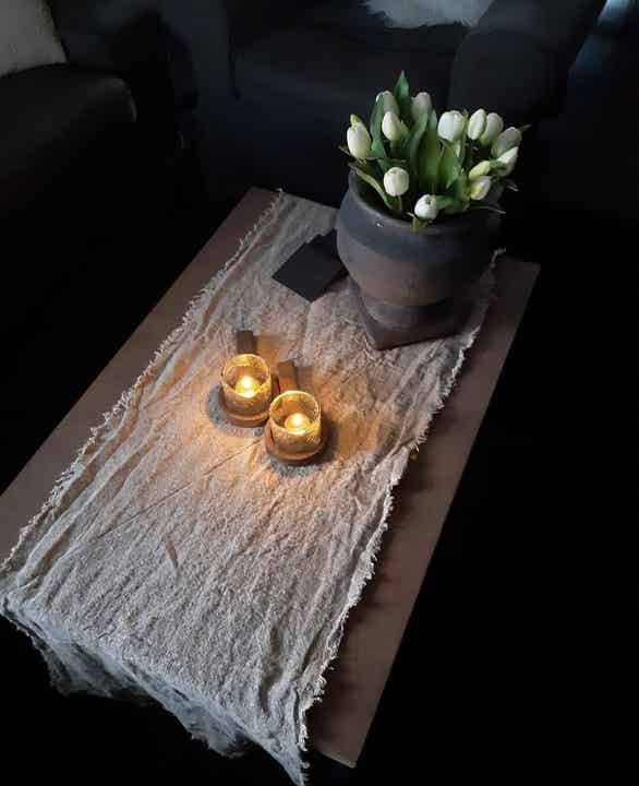 Shabby tafelloper 45 x 145 cm