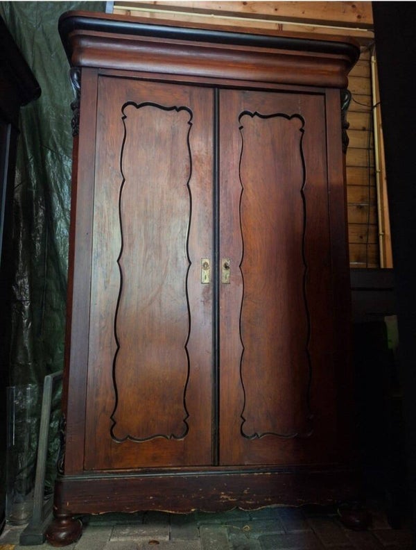 Originele biedermeier meidenkast kledingkast