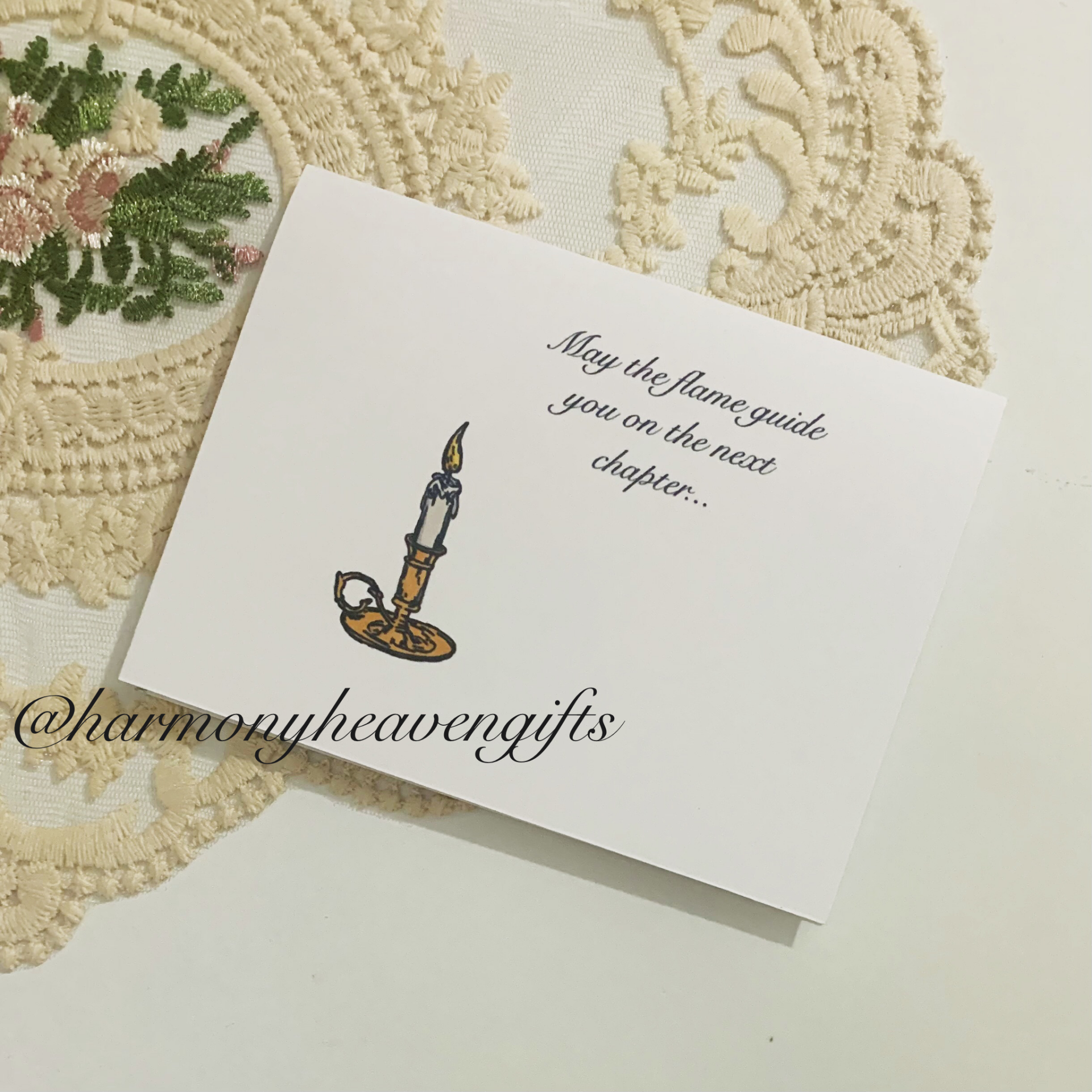 Flame Candle And Quote Greeting Card
