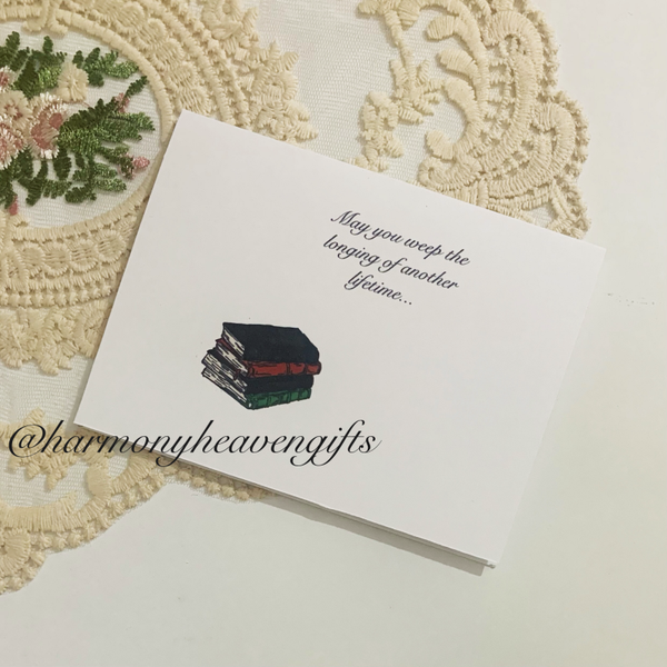 Stack Of Books And Quote Greeting Card