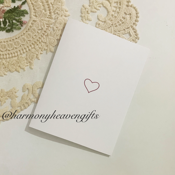 Red Outlined Romantic Card