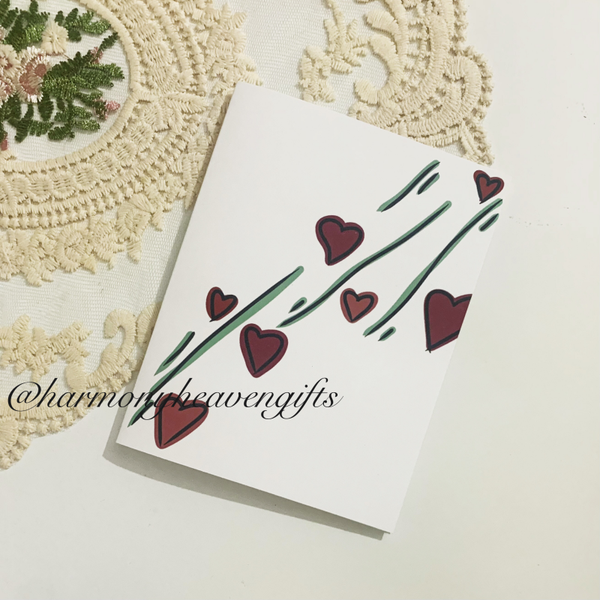 Hearts Garden Romantic Card