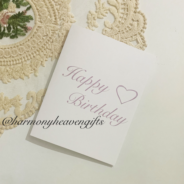 Pink Heart Birthday Card