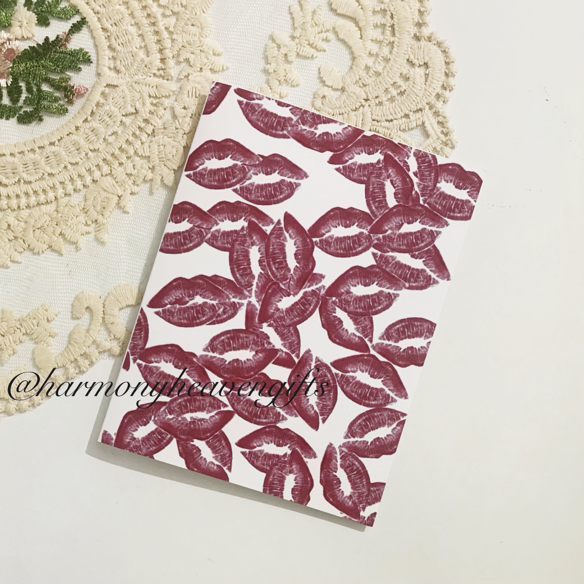 Lip Stick Stain Romantic Card