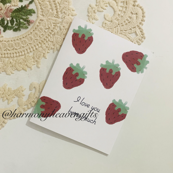 I Love You Berry Much Romantic Card