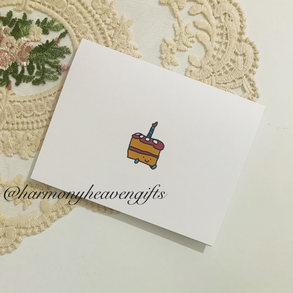 Cartoon Birthday Cake Birthday Card