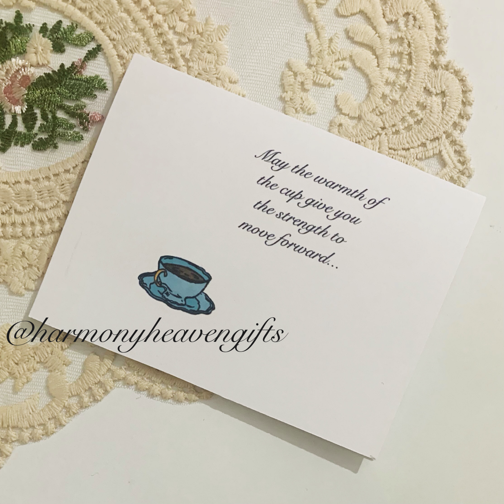 Coffee Cup And Quote Greeting Card