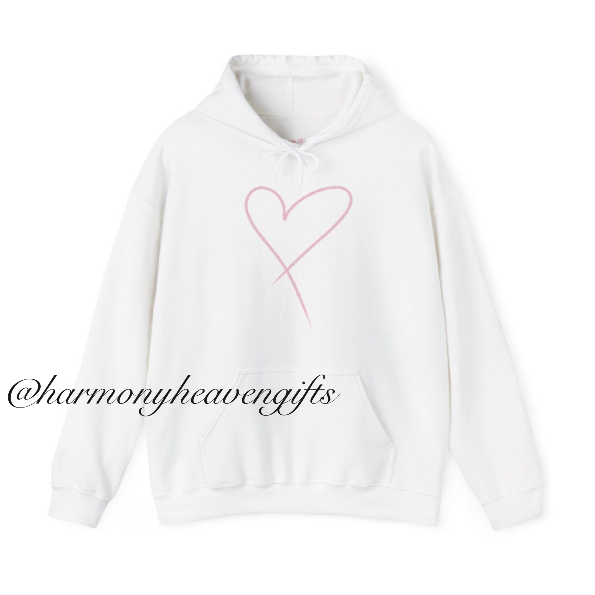 Pink Crayon Heart Hoodie