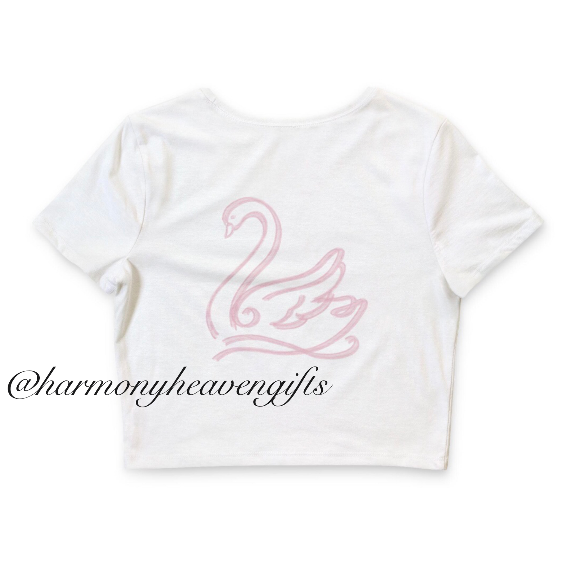 Pink Swan Crop Tee