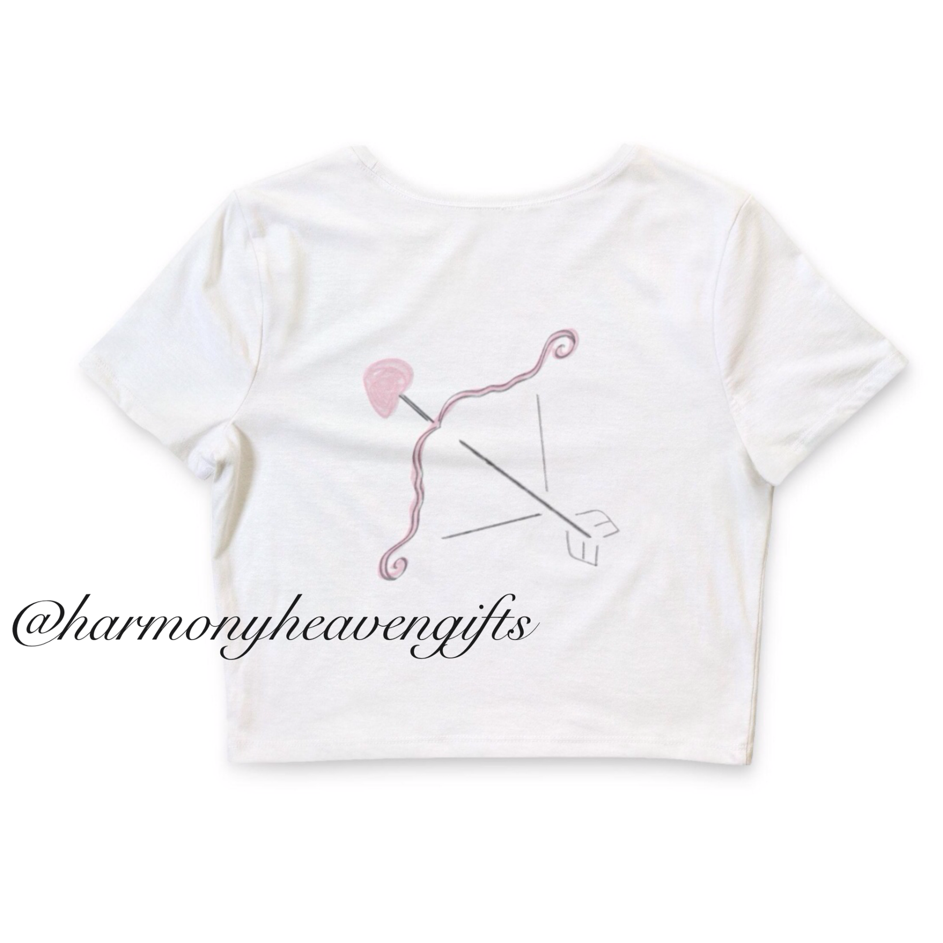 Pink Cupid Bow Crop Tee