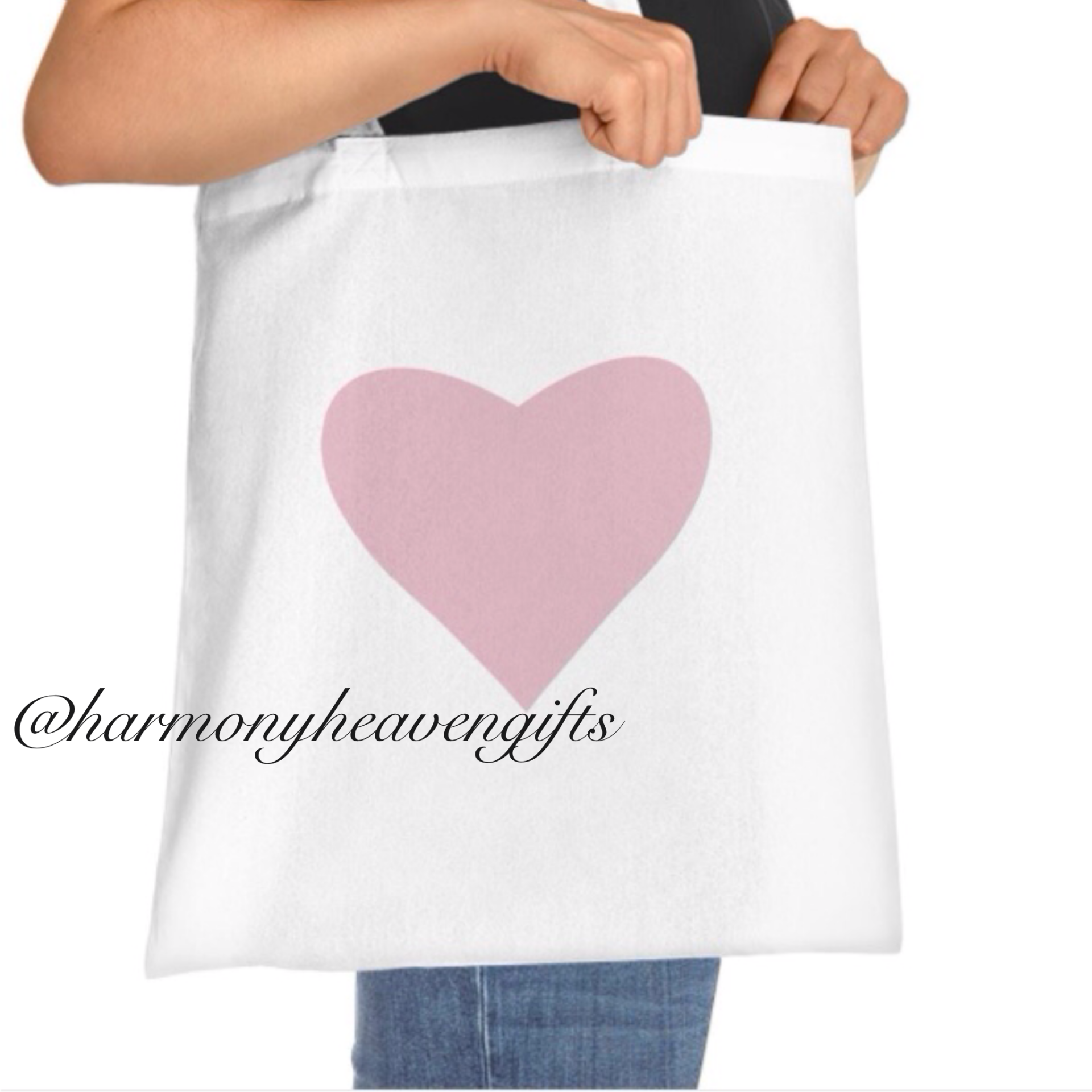 Pink Filled Inn Heart Tote Bag
