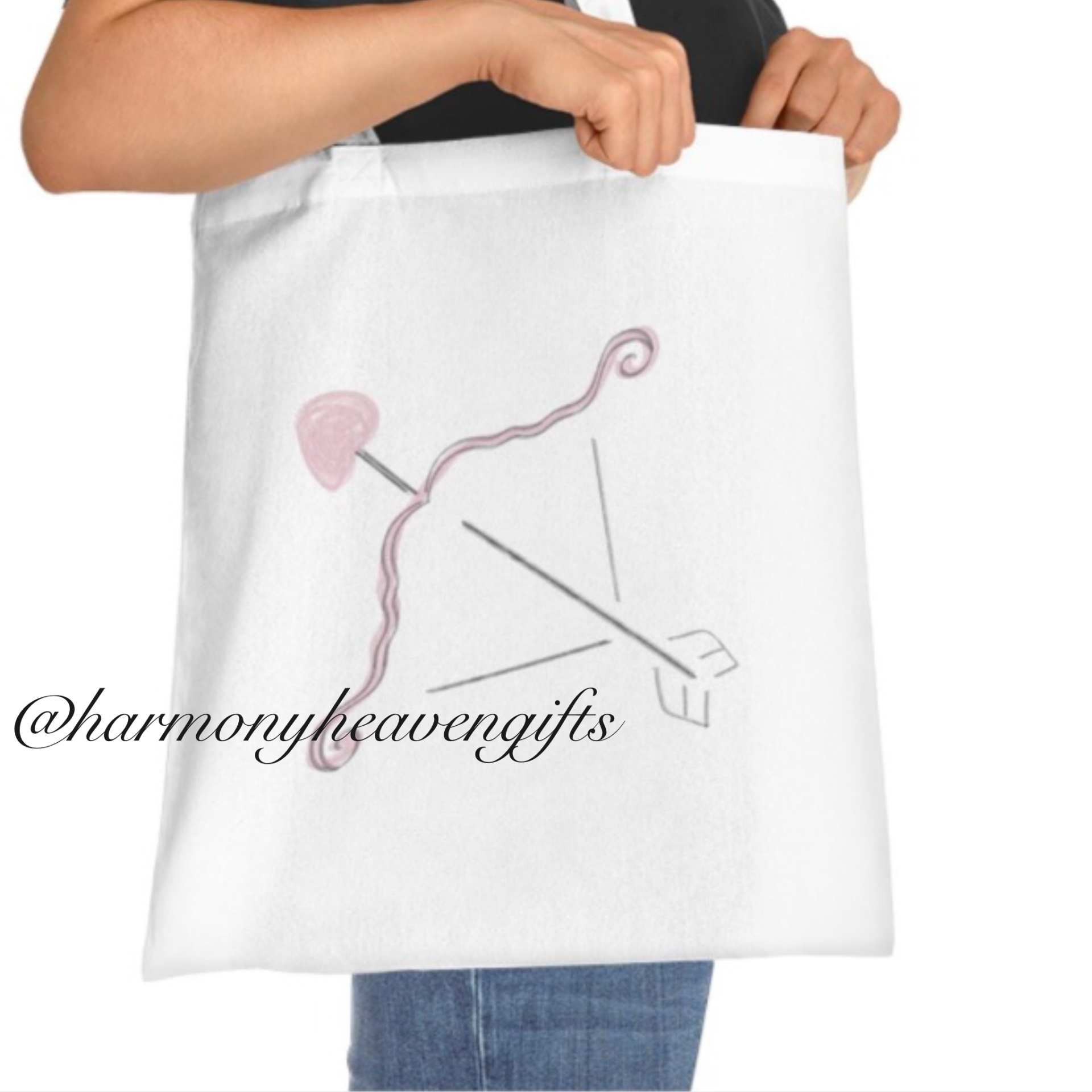 Pink Cupid Bow Tote Bag