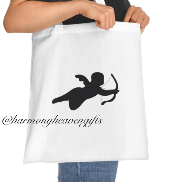 Black Cupid Tote Bags