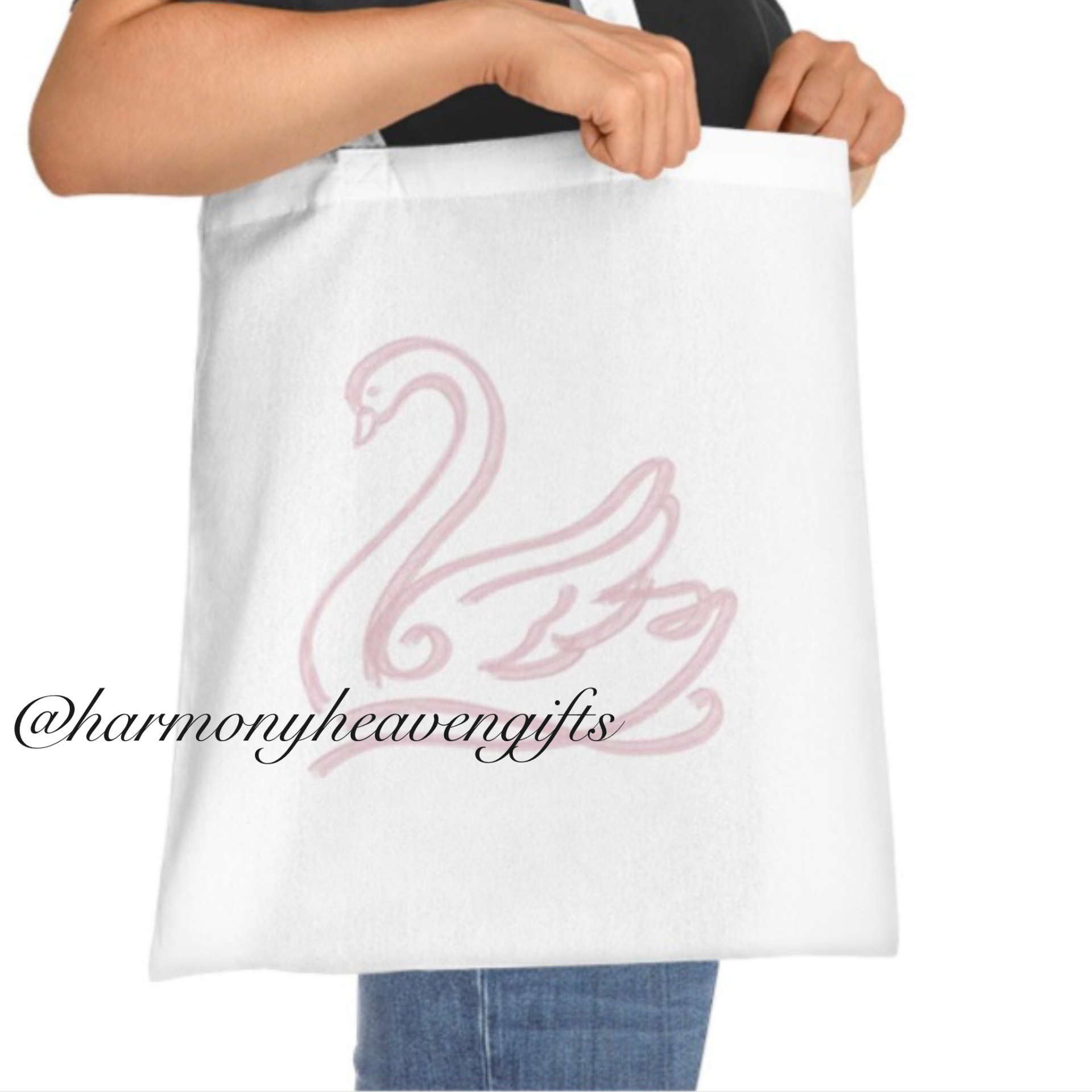 Pink Swan Tote Bag