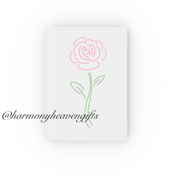 Pink Flower Hard Backed Journal Blank