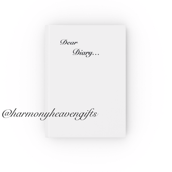 Black Dear Diary Hard Backed Journal Blank