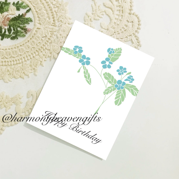 Artic Flower Birthday Card