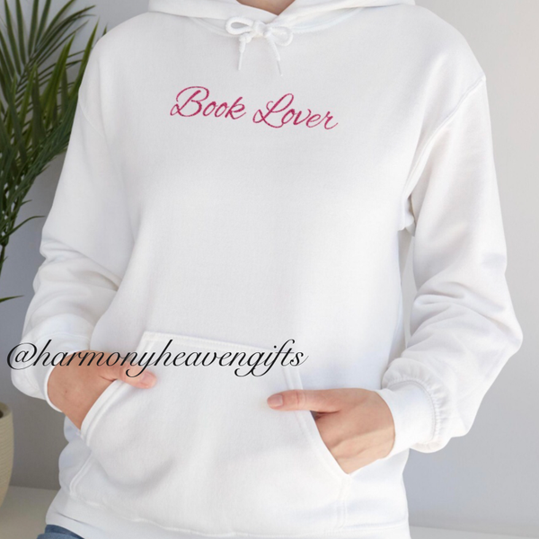 Embroidery Book Lover Hoodie