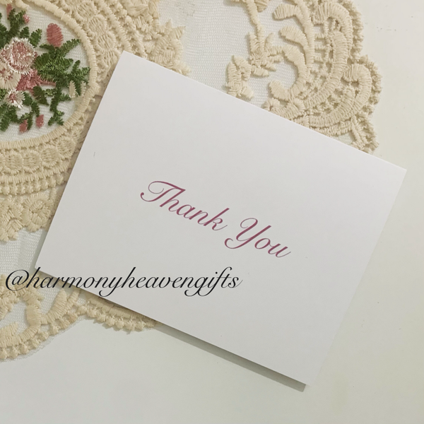 Pink Thank You Card