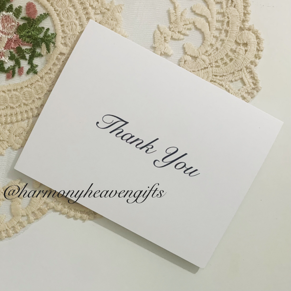 Black Thank You Card