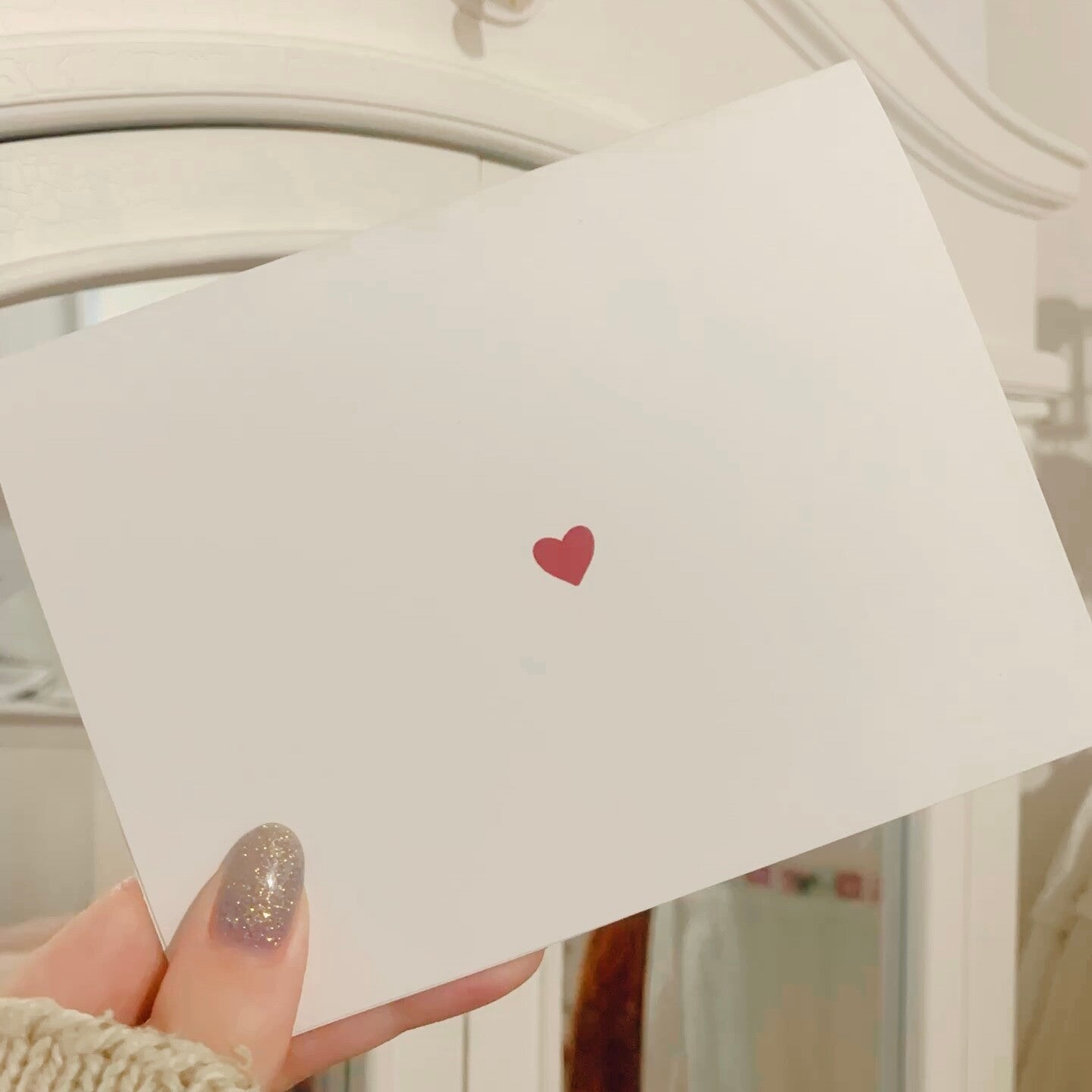 Greeting Card With Classic Red Heart