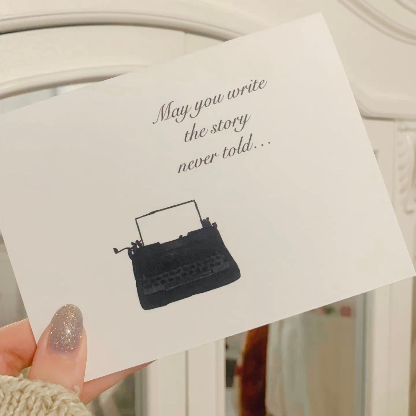 Greeting Card With Type Writer And Quote