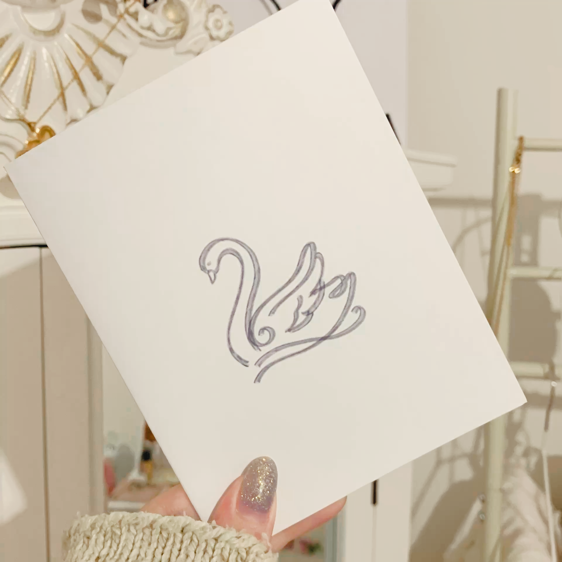 Swan Greeting Card