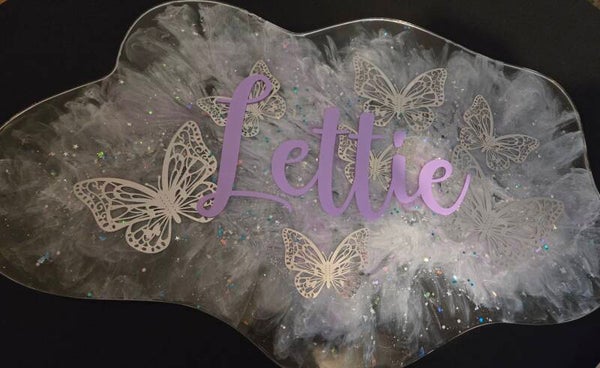 Custom cloud large bedroom sign 1x character or favourite