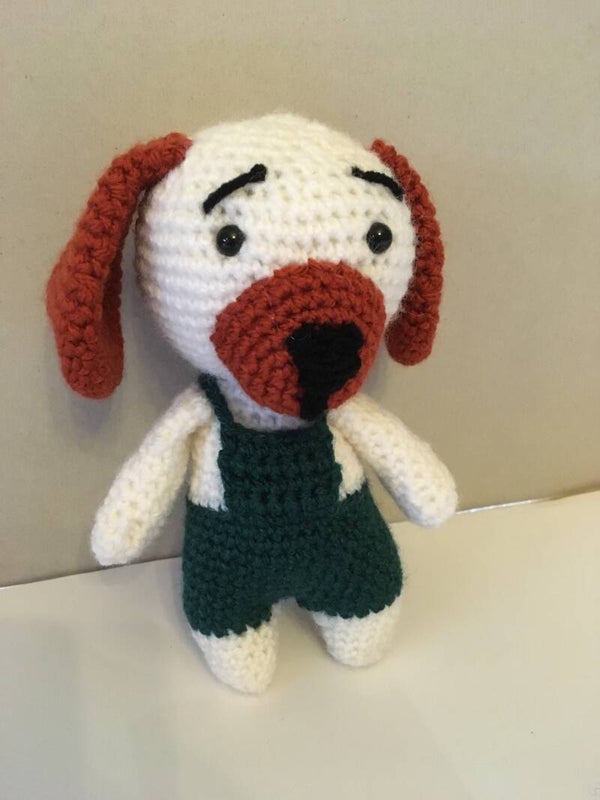 Hondje met salopette
