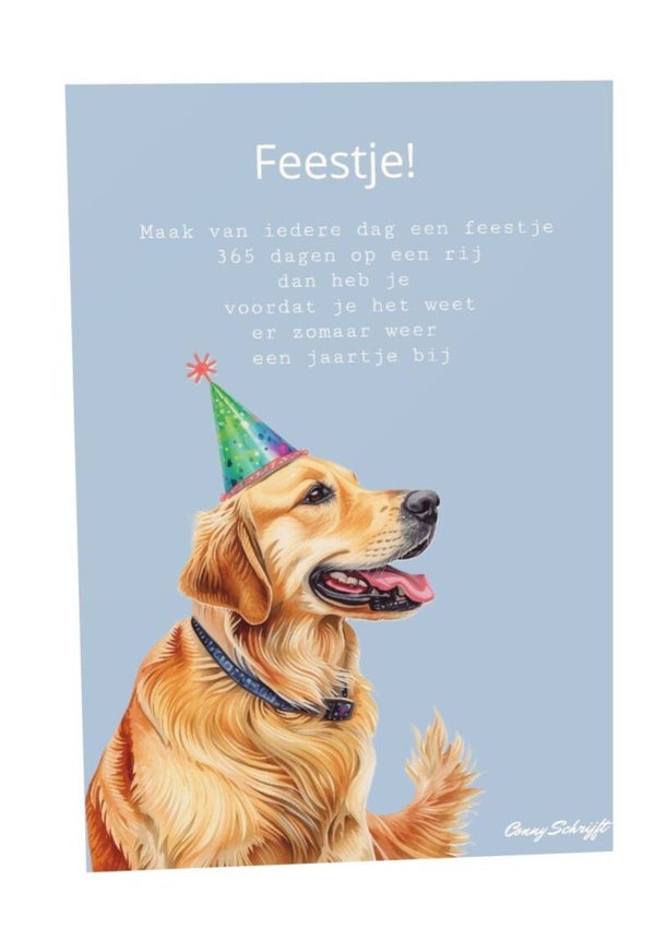 Dubbele kaart A6 Feestje