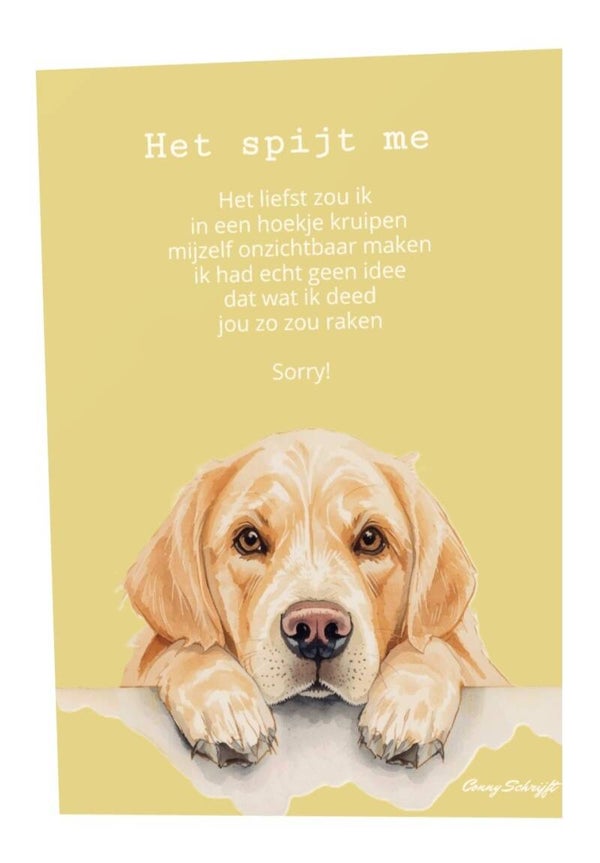 Dubbele kaart A6 Het spijt me