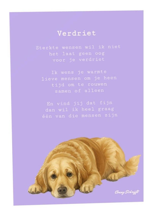 Dubbele kaart A6 Verdriet