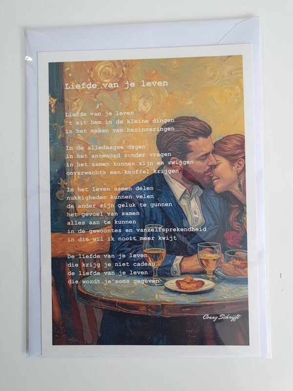 Kaart A5 formaat Liefde van je Leven