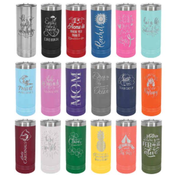 22 oz. Polar Camel Skinny Tumbler with Slider Lid